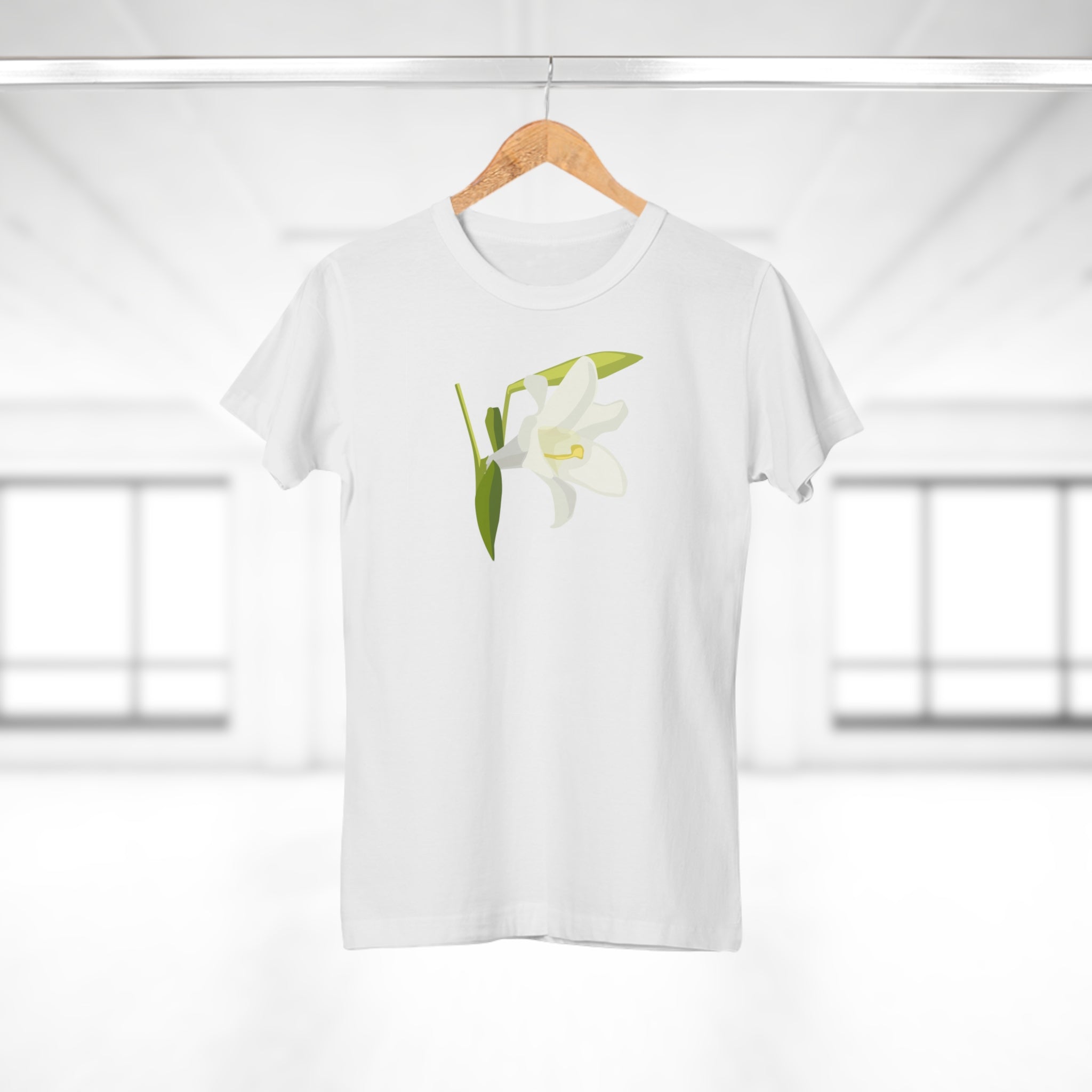 Lilien Blumen Damen T-Shirt, Einzigartiges Florales Design