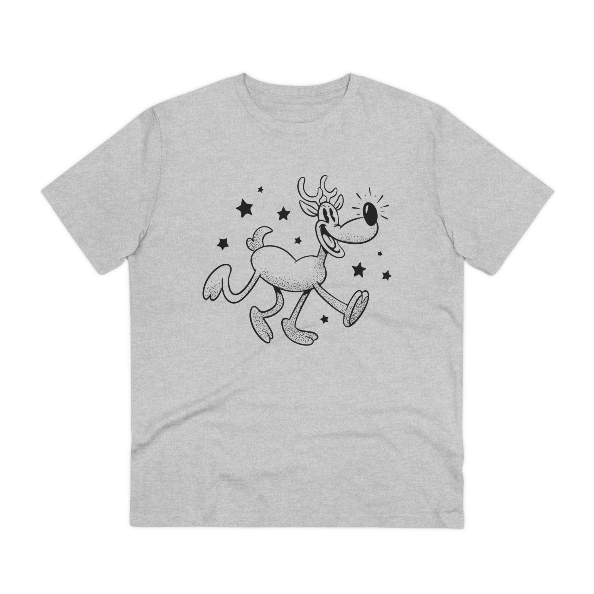 Unisex T-Shirt mit lustigem Rentier Cartoon – Weihnachten