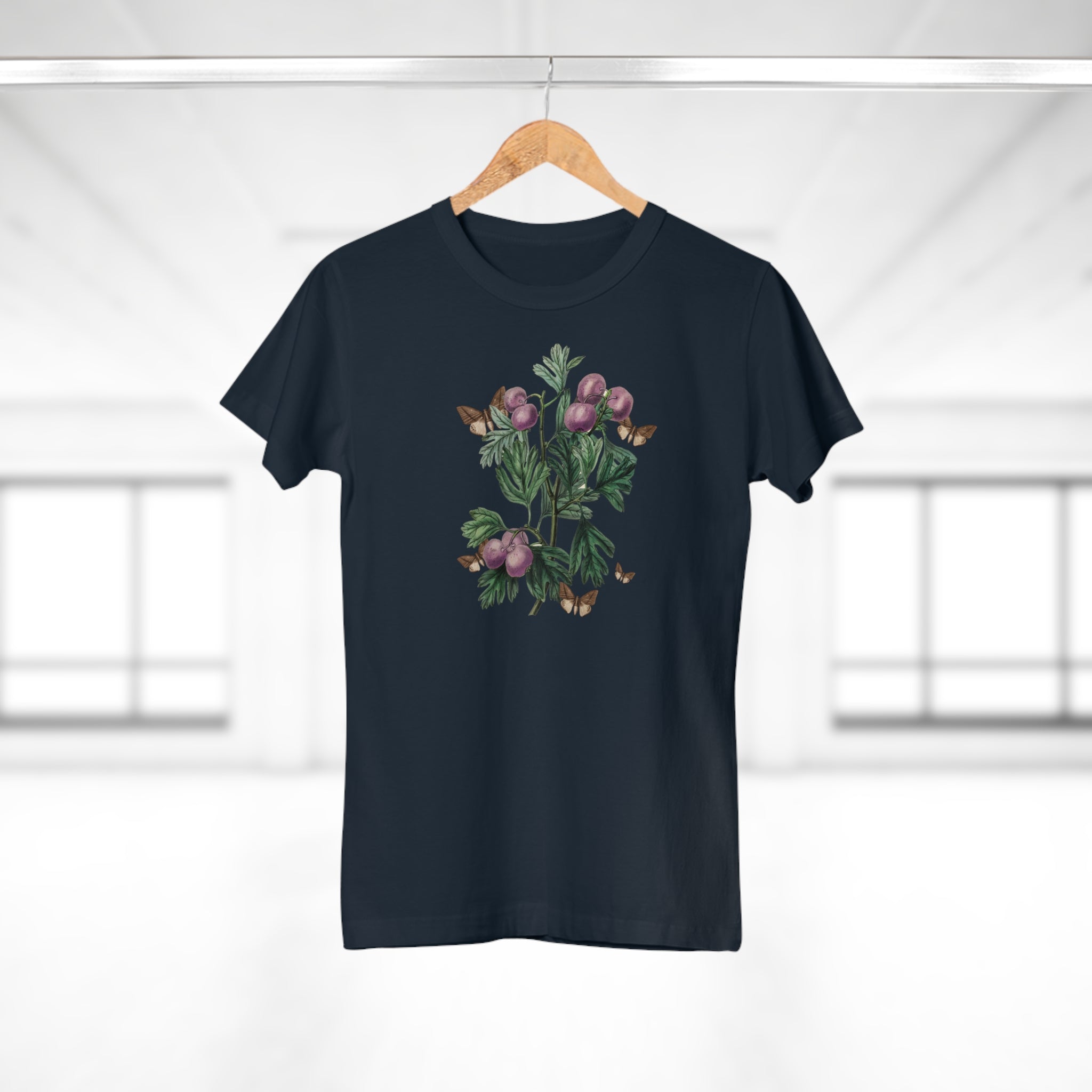 Cottagecore Damen T-Shirt mit Blumen, Rustikaler Vintage-Stil