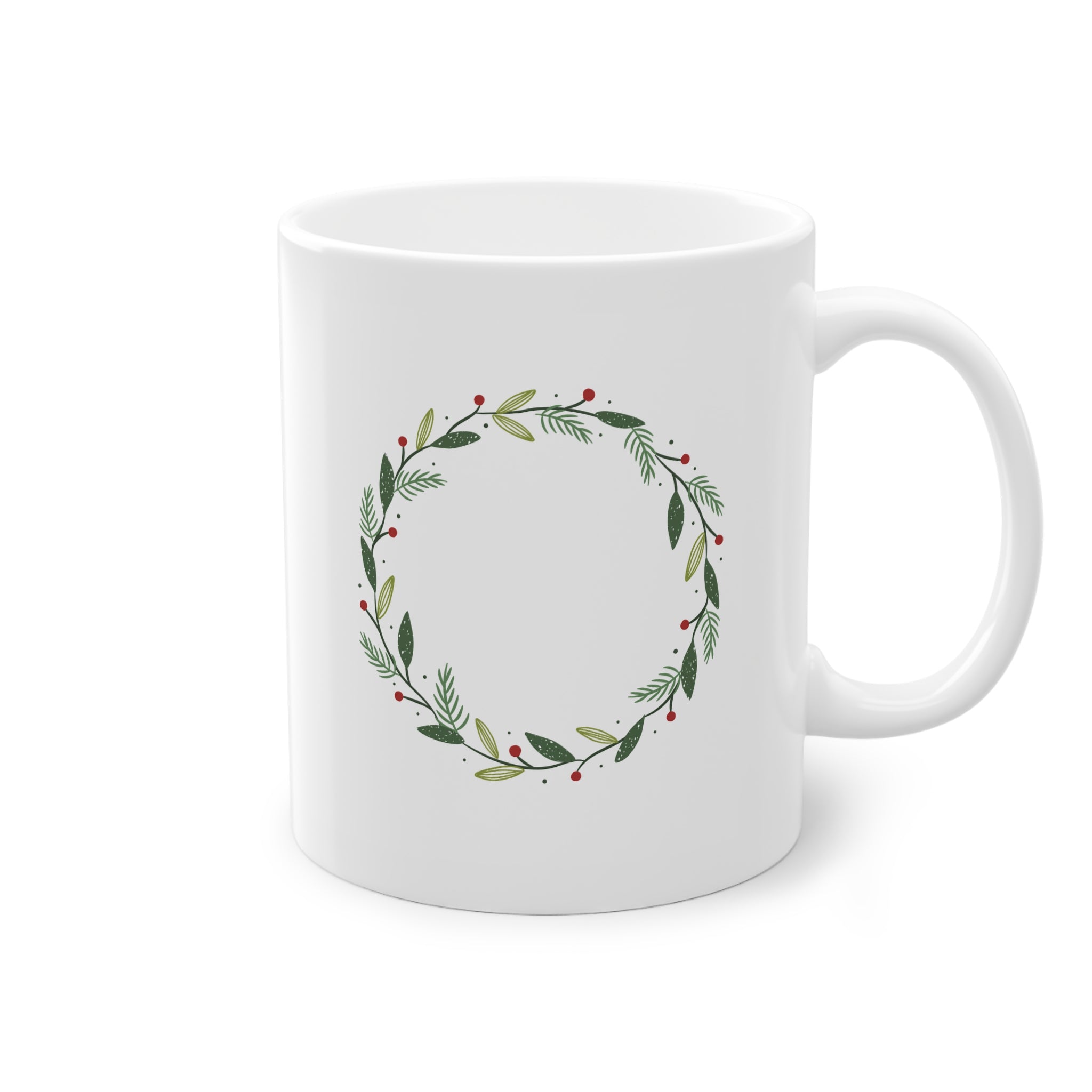 Tasse mit dekorativem Weihnachtskranz | 325ml