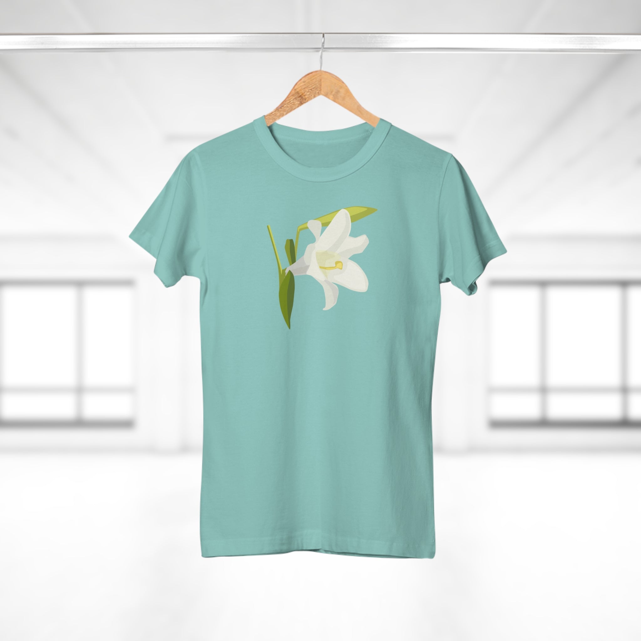 Lilien Blumen Damen T-Shirt, Einzigartiges Florales Design