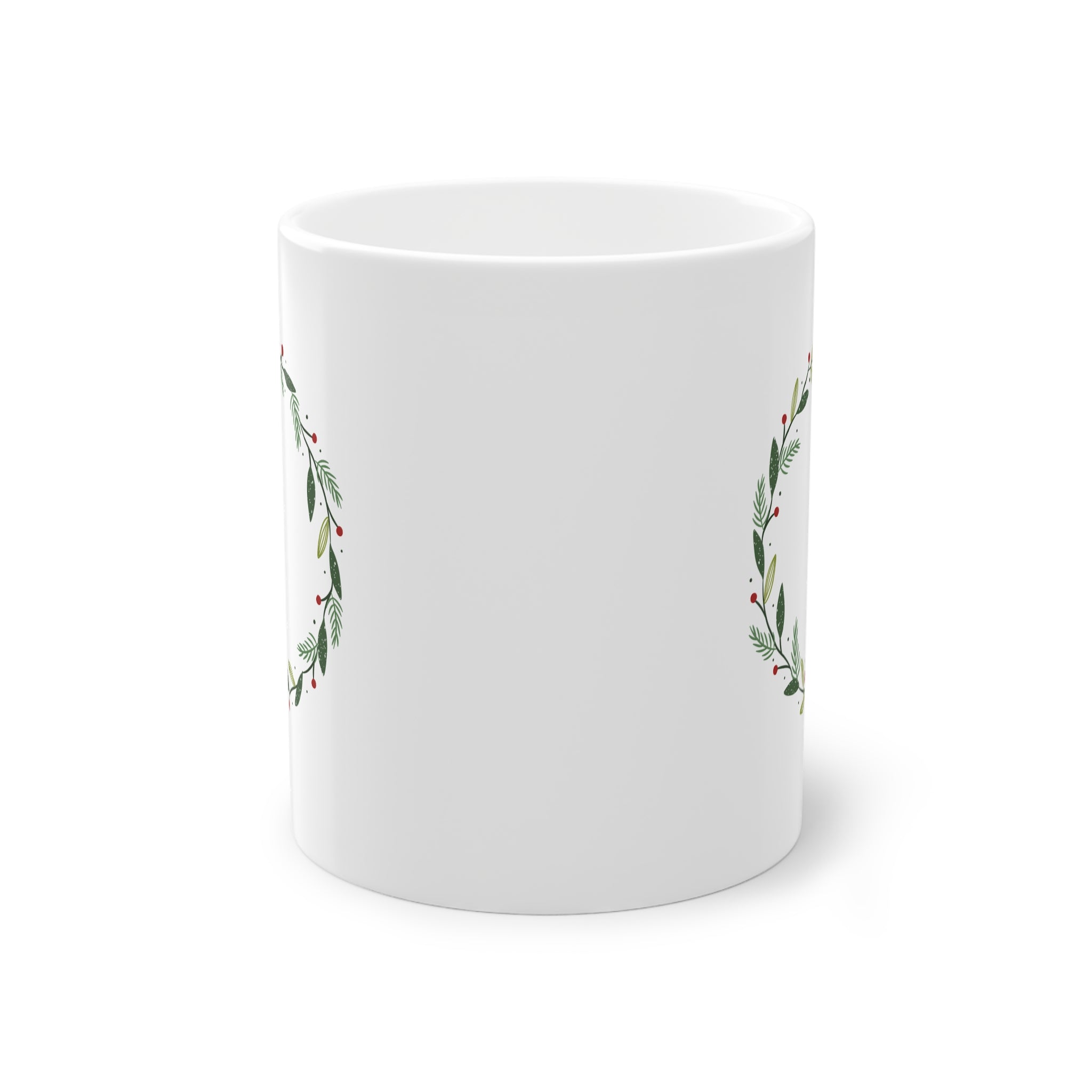 Tasse mit dekorativem Weihnachtskranz | 325ml