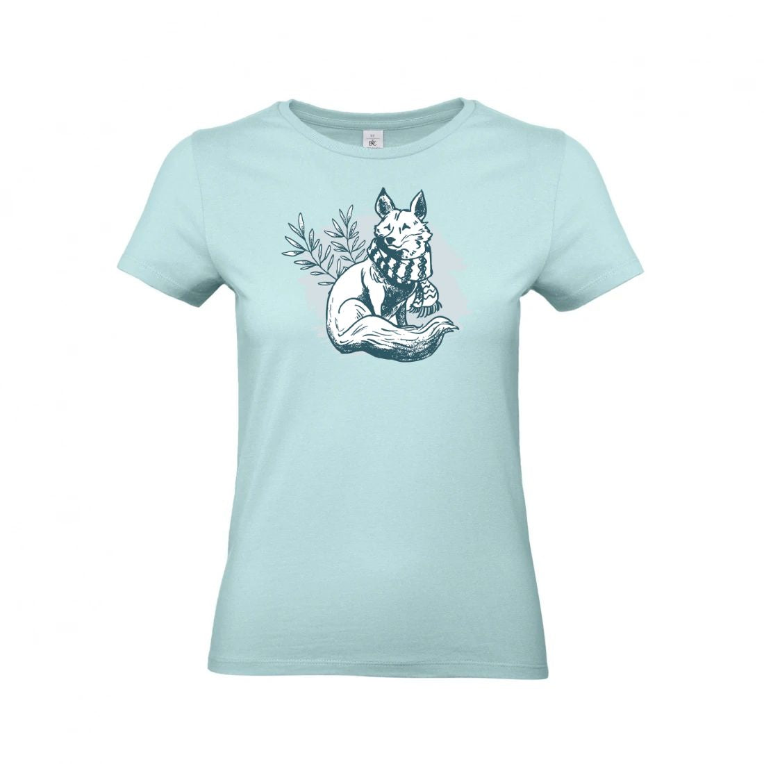 Damen T-Shirt mit Fuchs-Motiv – Cottagecore Winterdesign