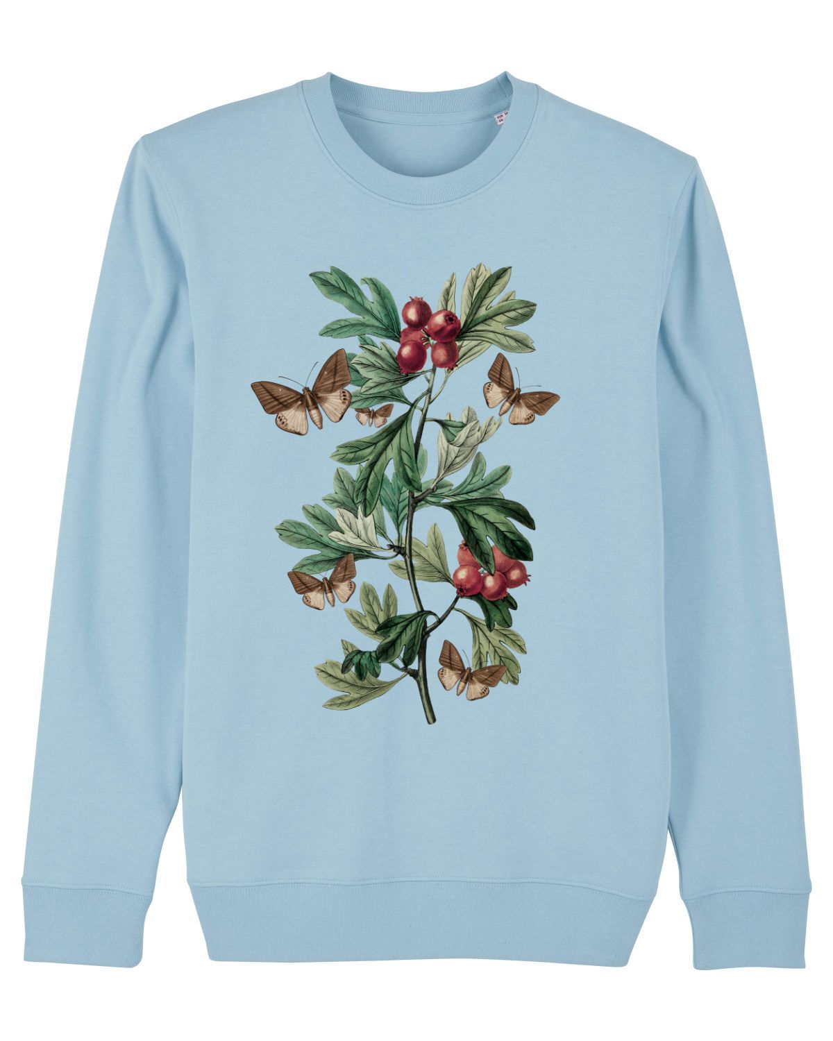 Cottagecore Unisex Sweatshirt mit Vintage Blumen und Falter Design